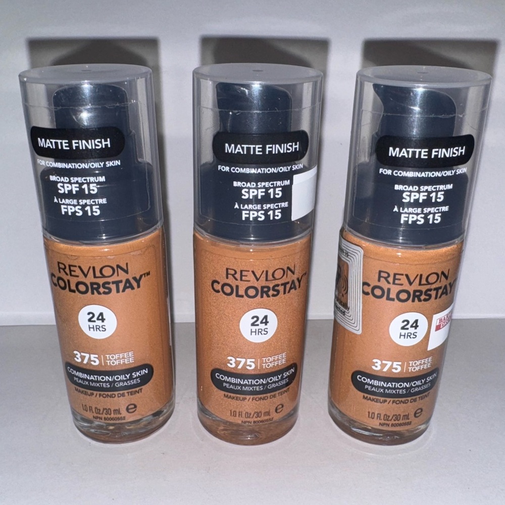 x3 375 GOLDEN CARAMEL - REVLON Colorstay 24 Hrs MATTE Finish FOUNDATION MAKEUP